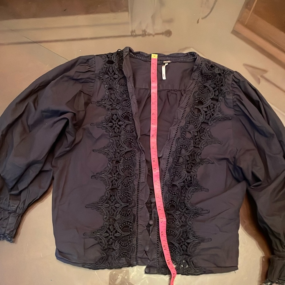 Free People navy blouse